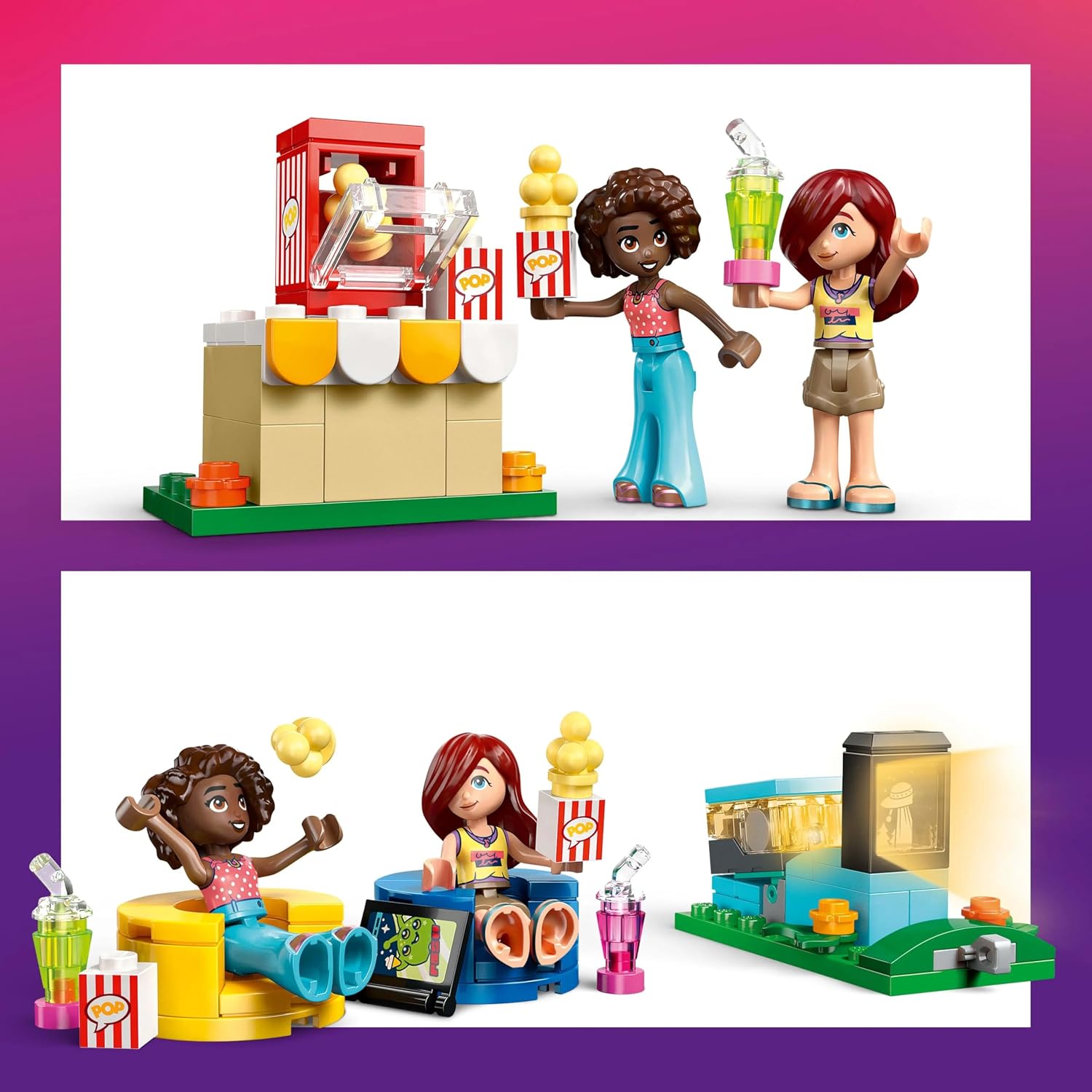 LEGO Friends Friendship Movie Night Pretend-Play Building Kit For Ages 6 Years & Up