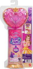 Disney Princess Jewel Reveal Belle Fashion Doll with 8 Surprises Including Gem Box & Accessories for Kids Ages 3 Years & Up