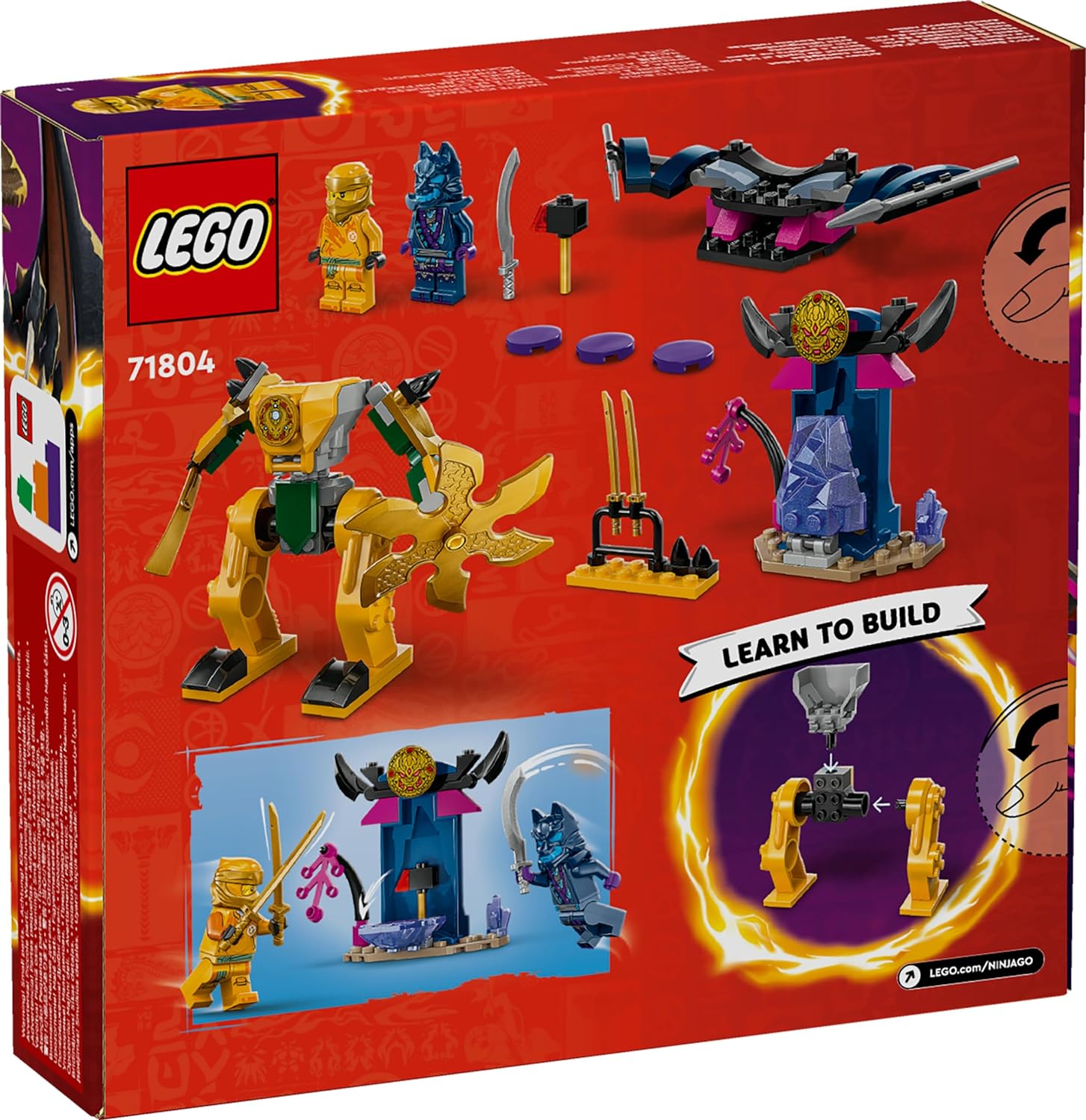 LEGO NINJAGO Arin’s Battle Mech Ninja Toy Set Building Kit for Ages 4+