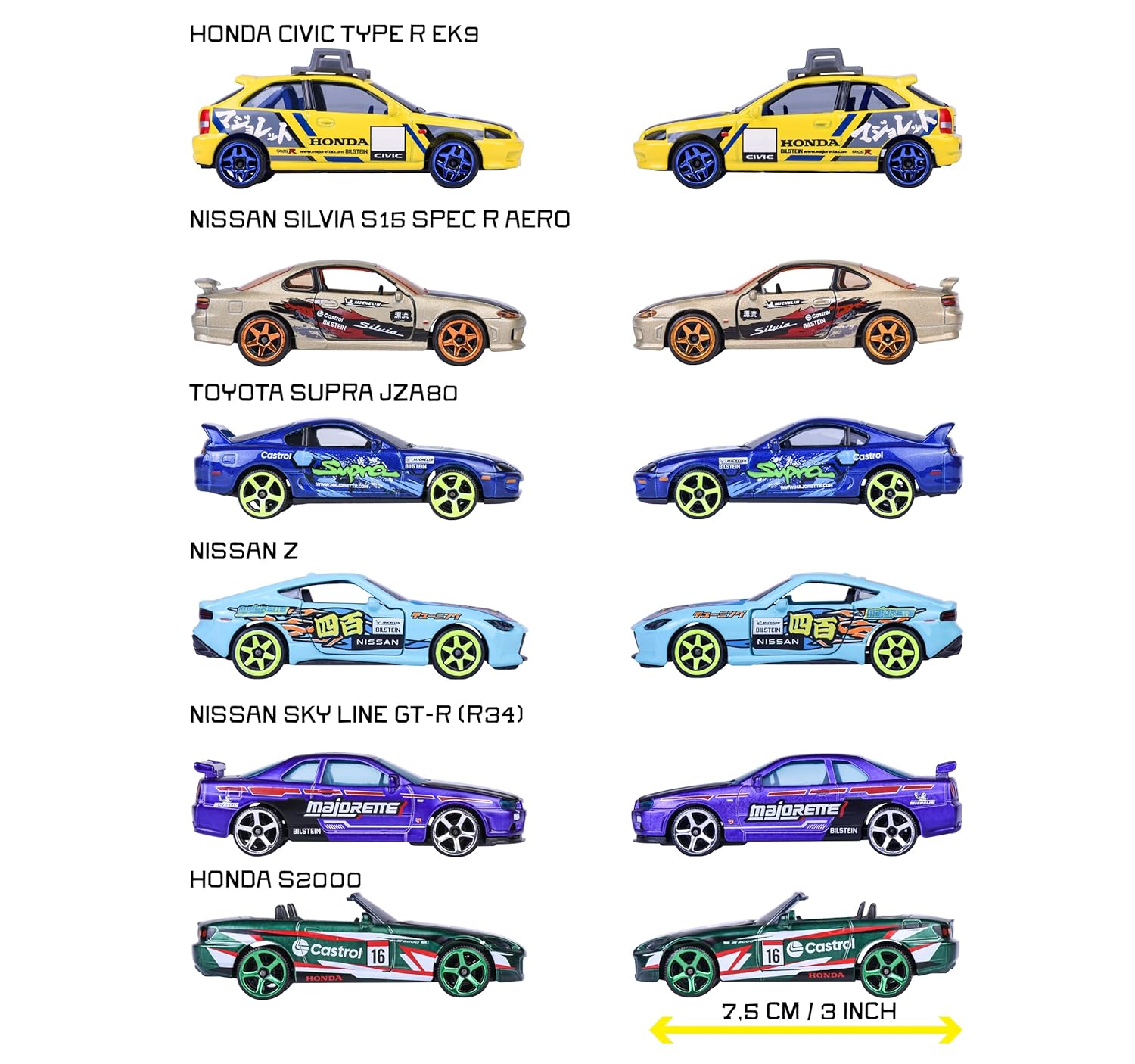 Majorette Auto Japan Series Deluxe - Metal Toy Car with Collection Box & Opening Parts for Kids & Collectors Styles & Design May Vary - Only 1 Model Included