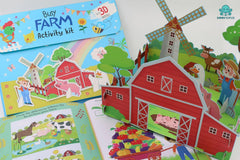 Booktopus Build It Activity Kit - At The Busy Farm Model Making Kit with Book - DIY Craft Kit for Kids 6+