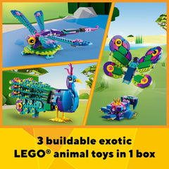 LEGO Creator Exotic Peacock 3in1 Building Kit For Ages 7+