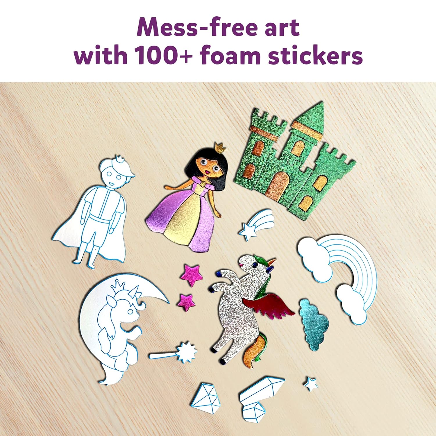 Skillmatics Foil Fun Unicorns & Princesses - Art & Craft DIY Activity Kits for Ages 4 to 9 Years