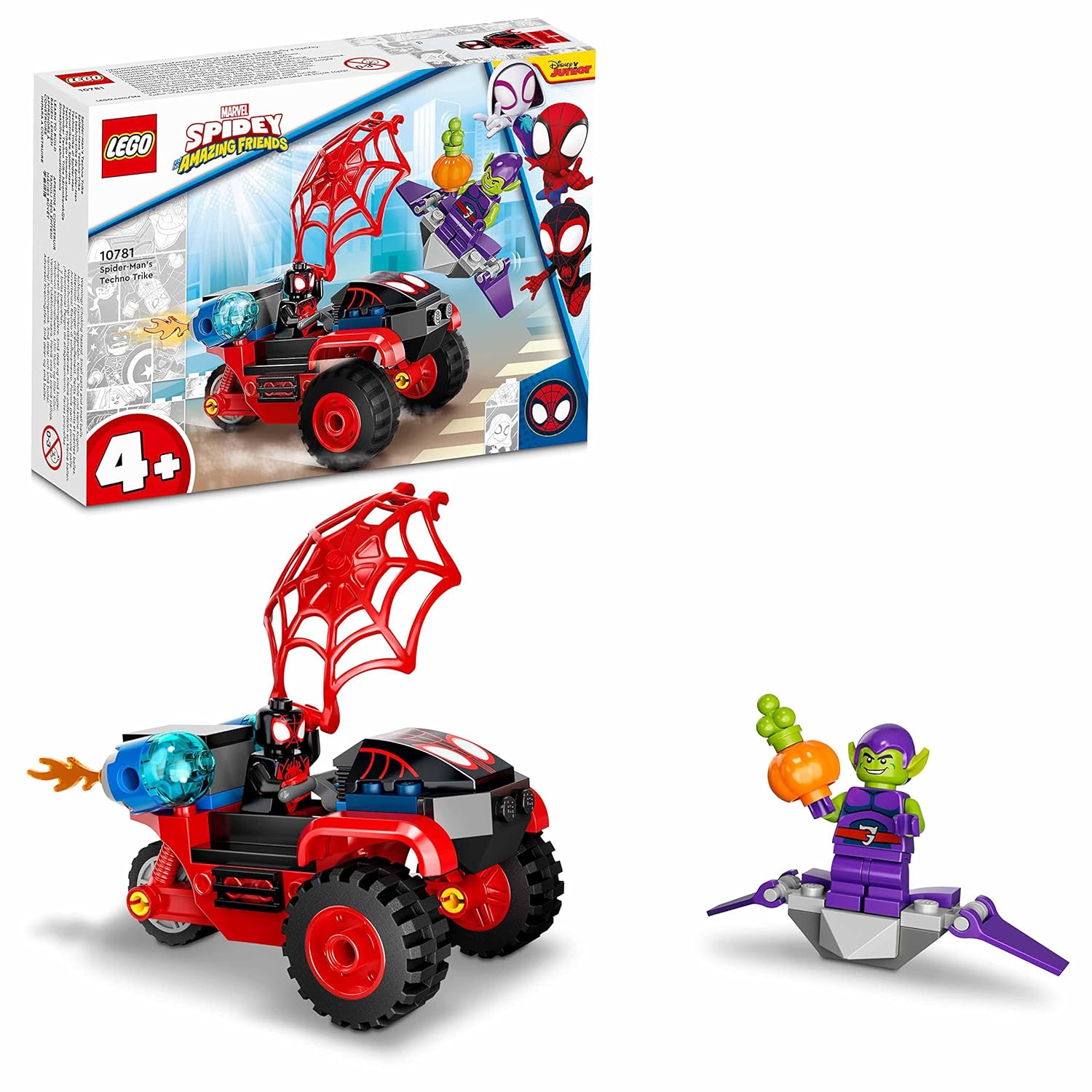 LEGO Marvel Spidey and His Amazing Friends Miles Morales - Spider-Man’s Techno Trike Building Kit for Ages 4+