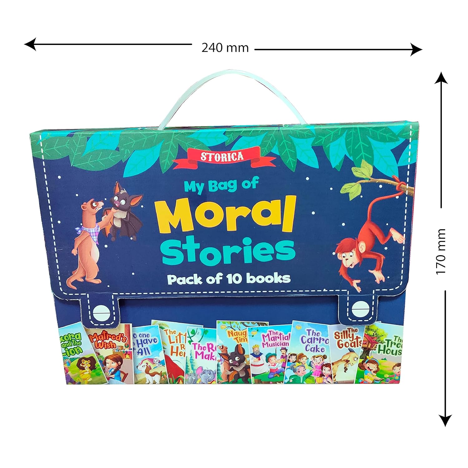 Pegasus Moral-Amazing Story Bag (10 Book Set) for Kids Children