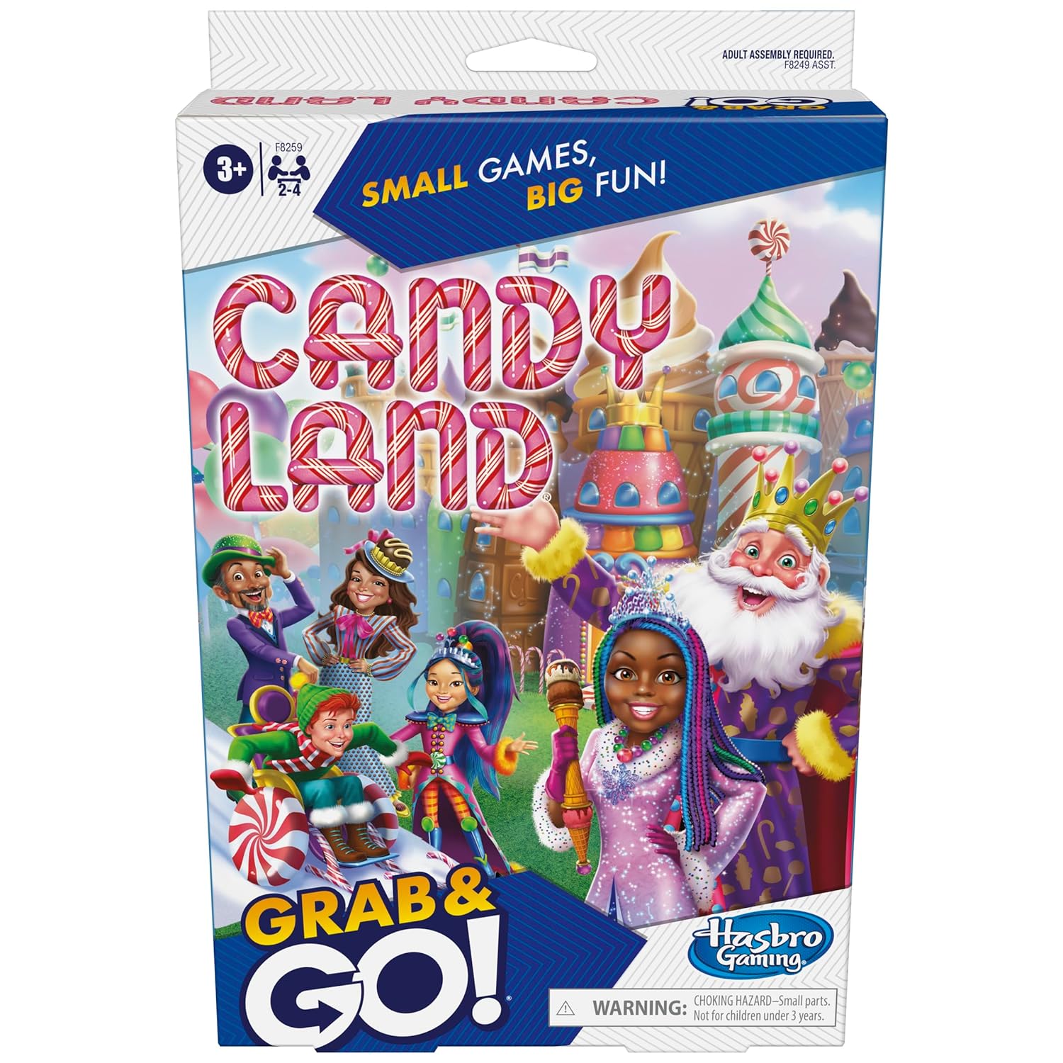 Hasbro Gaming Candyland Grab and Go Portable Travel Game for 2-4 Players Ages 3 and Up