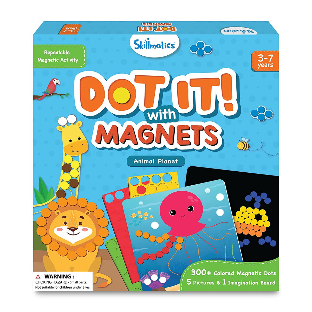 Skillmatics Dot It with Magnets - Animals Planet DIY Art Activity Gift Kit for Ages 3-7 Years