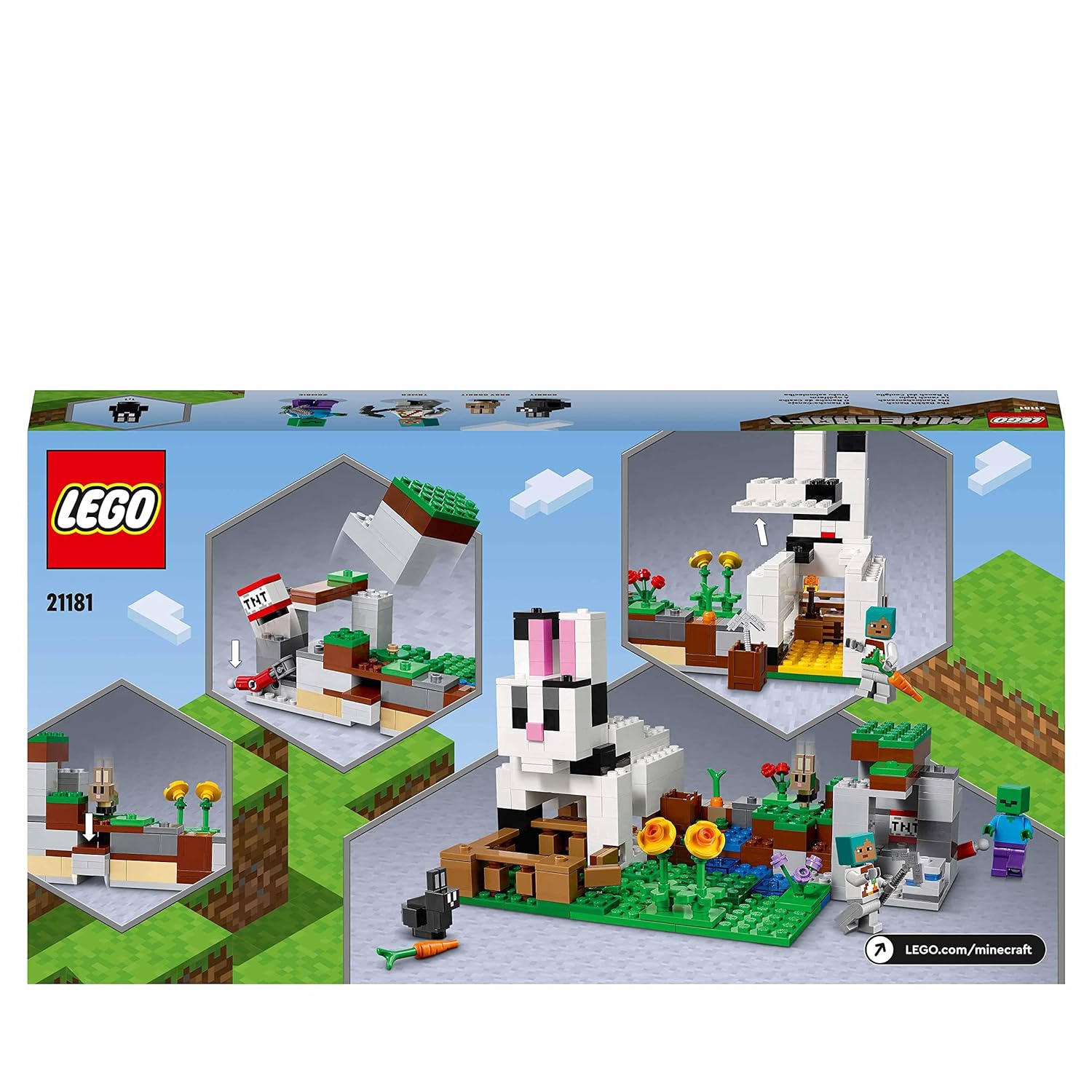 LEGO Minecraft The Rabbit Ranch Building Kit for Ages 8+