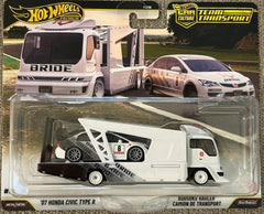 Hot Wheels Car Culture Team Transport 07 Honda Civic Type R 1:64 Scale Car & Transport Vehicle for Race Fans & Toy Car Collectors