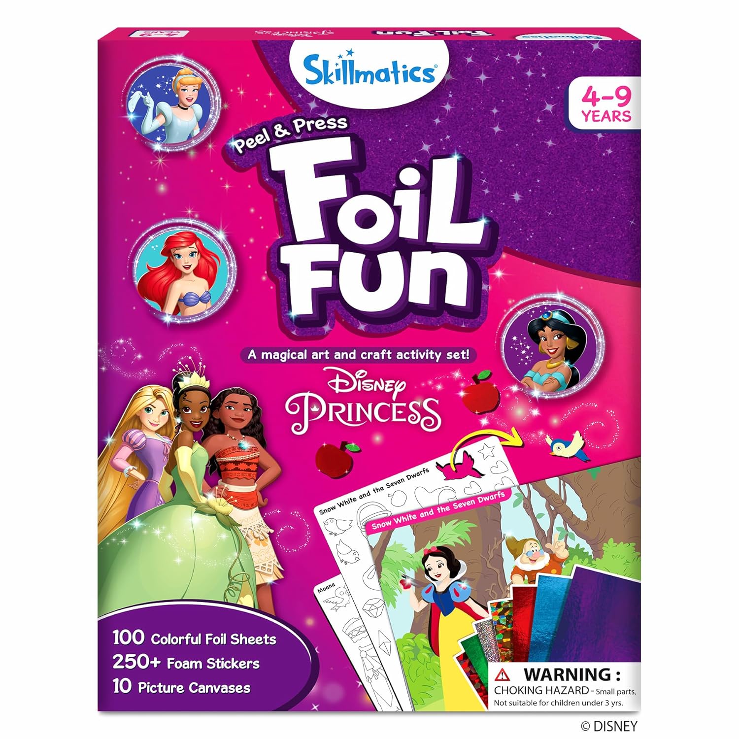 Skillmatics Foil Fun Disney Princess No Mess Art Kit For Kids Ages 4+