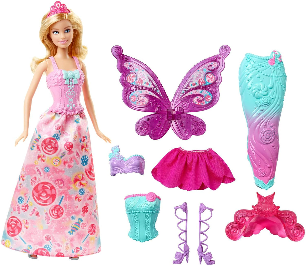 Barbie Doll and Fairytale Dress-Up Character Playset, Clothes and Accessories for Kids Ages 3 Years & Up