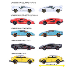 Majorette Lamborghini 5 Pack Set - Metal Toy Car with Freewheel, Suspension & Opening Parts for Kids & Collectors