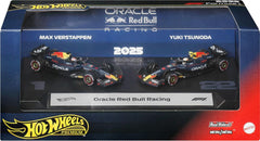 Hot Wheels Premium Formula 1 Toy Car 2-Pack, Set of 2 1:64 Scale Die-Cast Scale Oracle Red Bull Racing Racecars: #1 Max Verstappen & #22 Yuki Tsunoda
