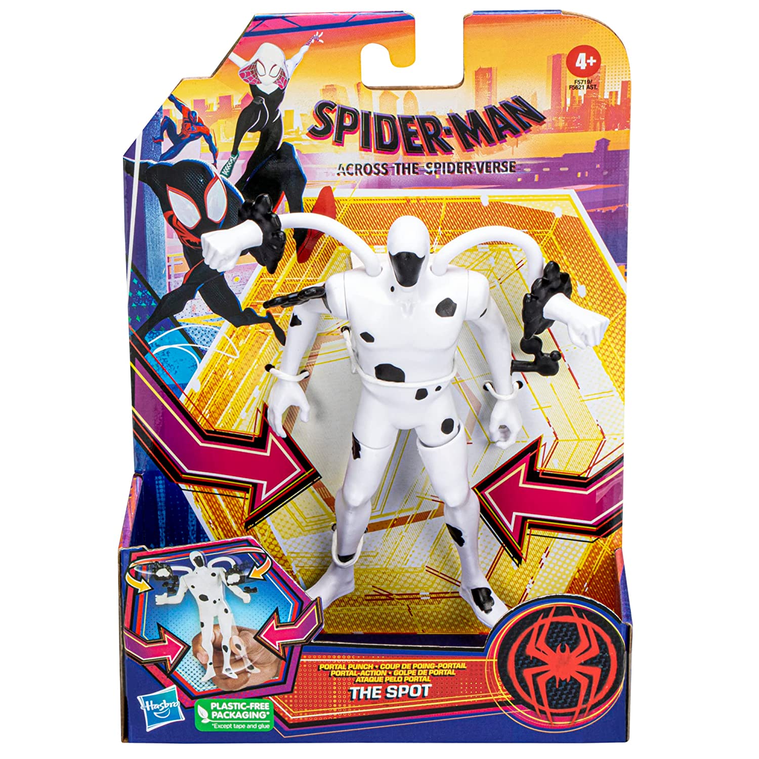 Marvel Spider-Man: Across The Spider-Verse Portal Punch The Spot Toy 6-Inch-Scale Action Figure for Kids Ages 4 Years and Up