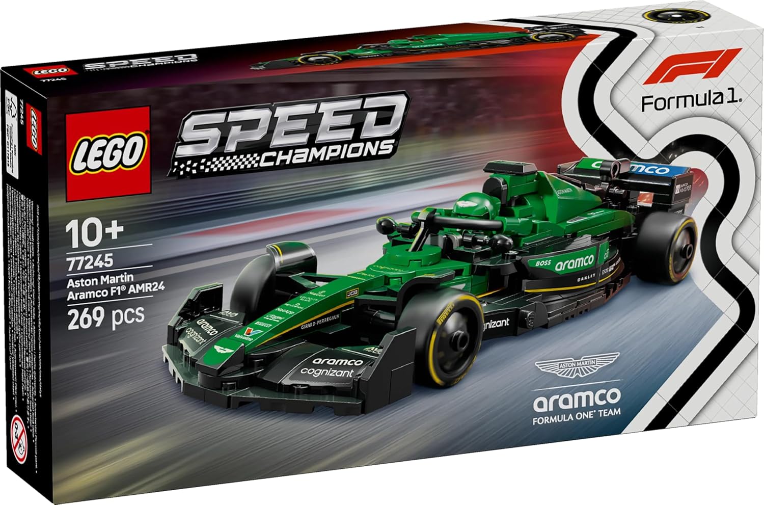 LEGO Speed Champions Aston Martin Aramco F1 AMR24 Race Car Building Kit For Ages 10+