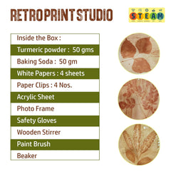 FLO Toys Retro Print Studio Create Beautiful Nature’S Prints Of Leaves And Floral Patterns For Kids Ages 8+