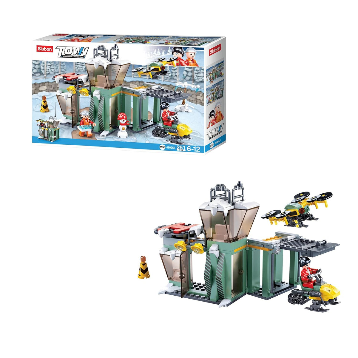 Sluban Town Snowfield Rescue Base Building Blocks For Ages 6+