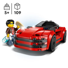LEGO City Red Sports Car Supercar Toy Vehicle Building Kit For Ages 5+
