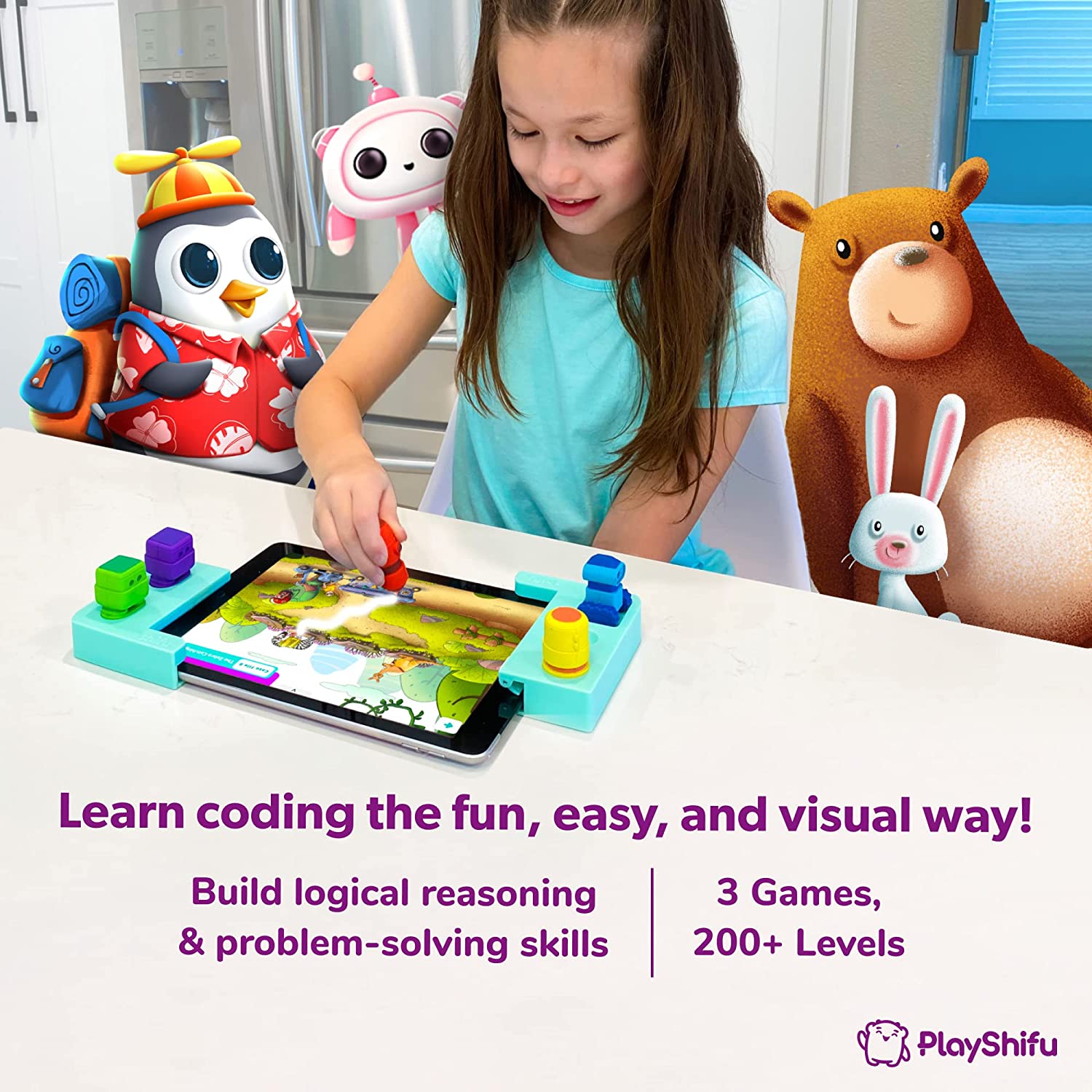 PlayShifu Tacto Coding - Interactive STEM Visual Coding Game for Kids Ages 4 Years & Up (Tablet Not Included)