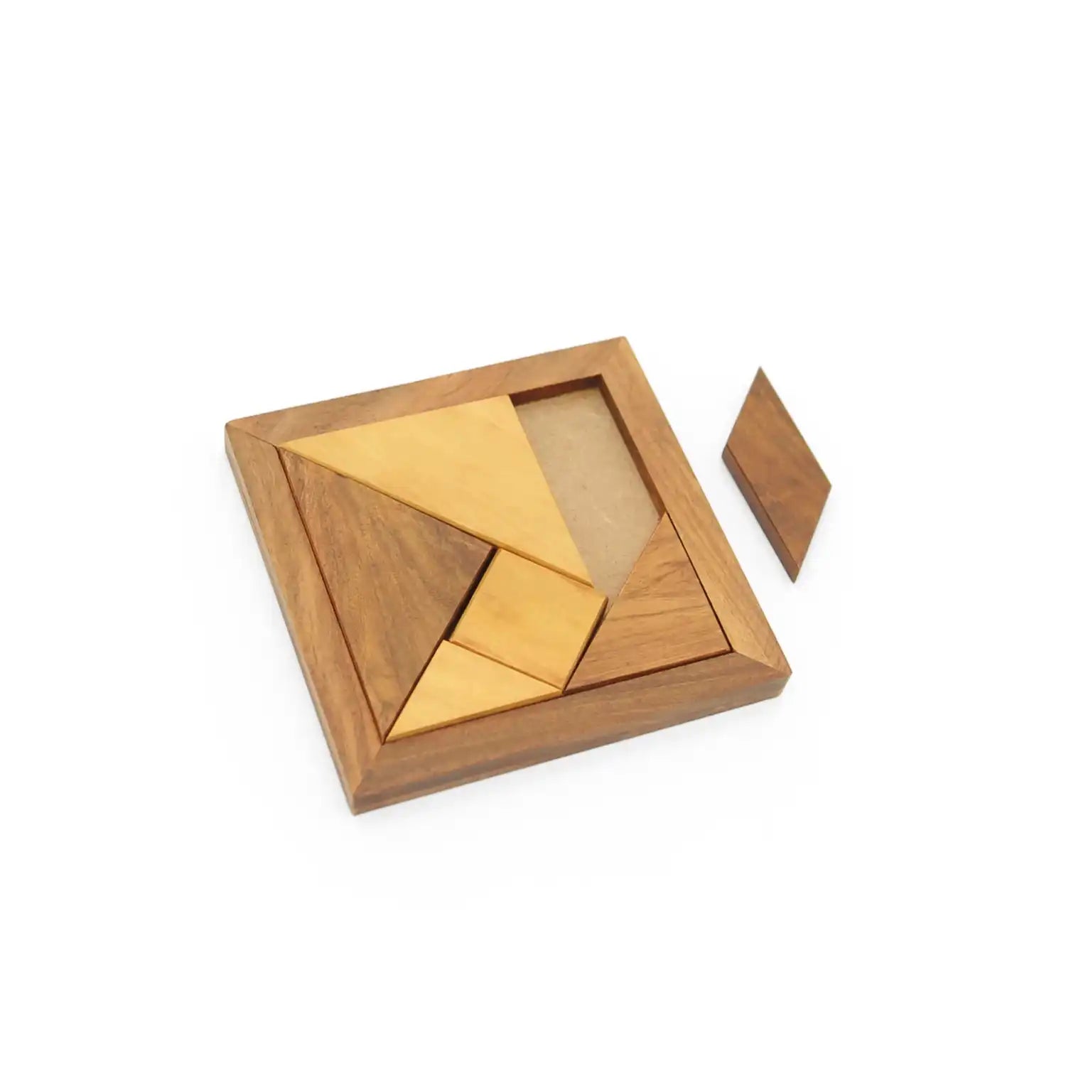 Mittimate Wooden Tangram Puzzle – Brain-Boosting Puzzle Game for Kids (6+) | Fun, Learning & Perfect Gift Choice
