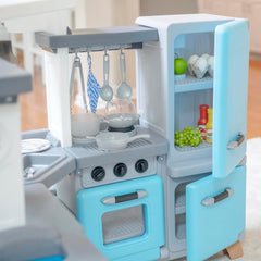 Step2 Cook & Care Corner Kitchen & Nursery for Kids, Interactive Lights & Sounds, Realistic Sink, Fridge, & Washing Machine, Pretend Playset