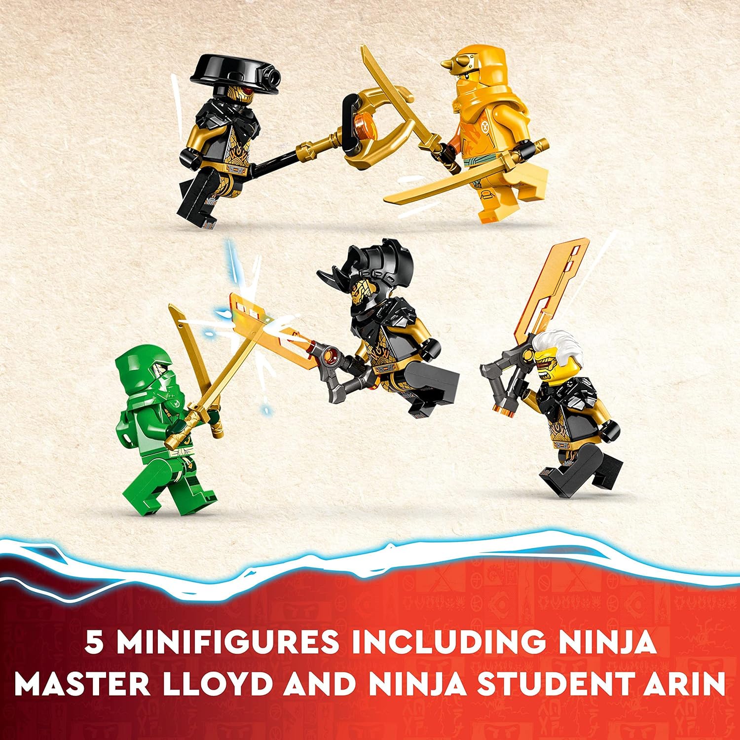 LEGO Ninjago Lloyd and Arin’s Ninja Team Mechs Building Kit For Ages 9+