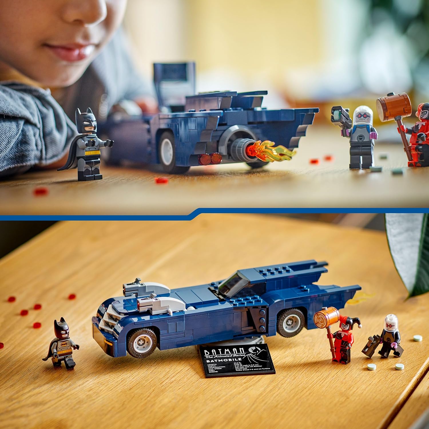 LEGO DC Batman with The Batmobile vs. Harley Quinn & Mr. Freeze Building Kit For Ages 8+