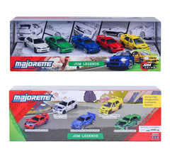 Majorette JDM Legends Anime 5 Pack Set - Metal Toy Car with Freewheel, Suspension & Opening Parts for Kids & Collectors