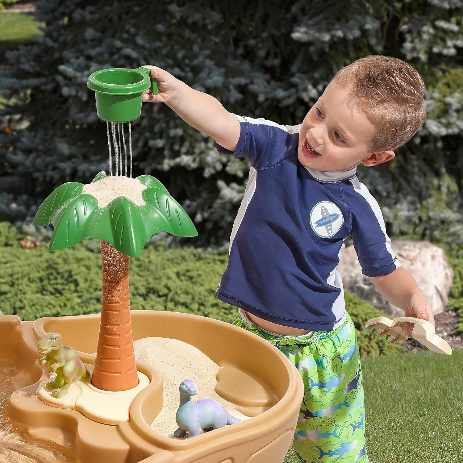 Step2 Dino Dig Sand & Water Table | Kids Water Play Table with Toy Accessory Set