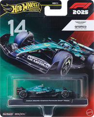 Hot Wheels Race Team Aston Martin Aramco (#14) 1:64 Scale Premium Die-Cast Formula 1 Collectible Toy Race Car with Real Riders Tires & Metal/Metal Body & Chassis for Collectors