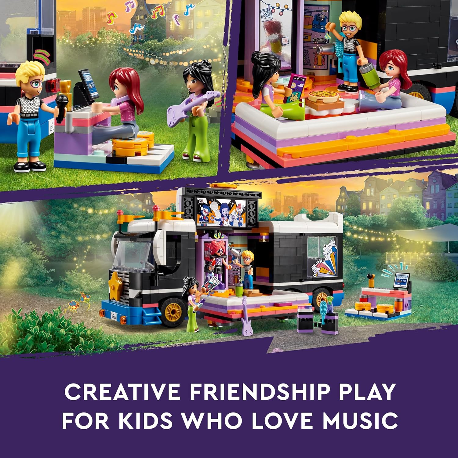 LEGO Friends Pop Star Music Tour Bus Vehicle Building Kit For Ages 8+