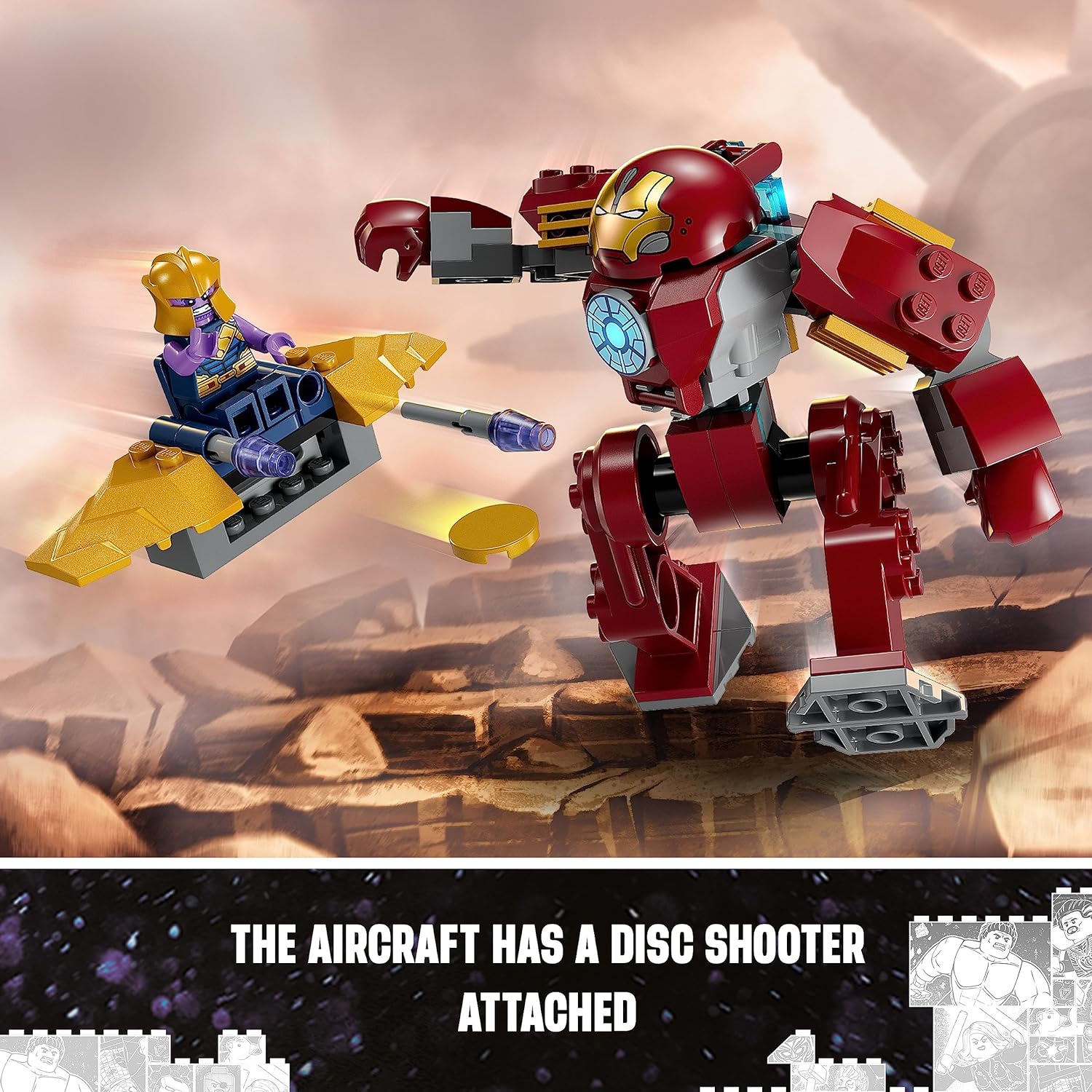 LEGO Marvel Iron Man Hulkbuster vs. Thanos Building Kit for Ages 5+