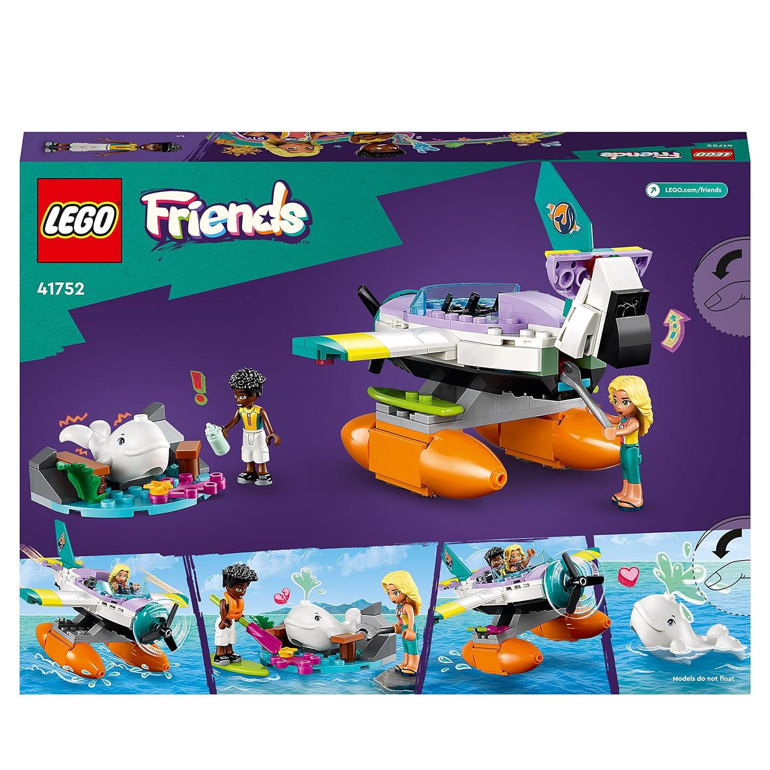 LEGO Friends Sea Rescue Plane Building Kit for Ages 6+