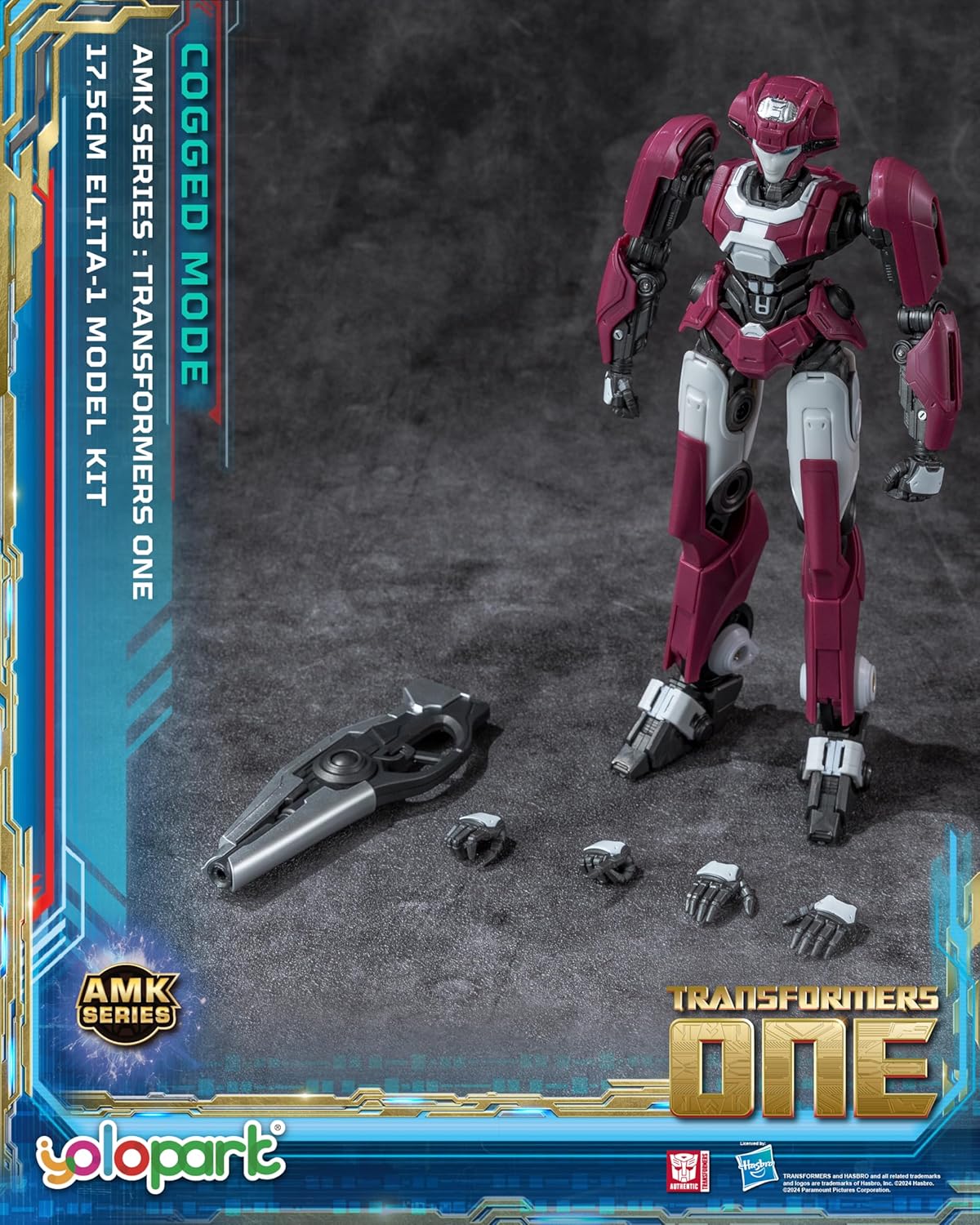 Transformers ONE Elita Cogged Bot Mode Action Figure Kit For Kids and Collectors