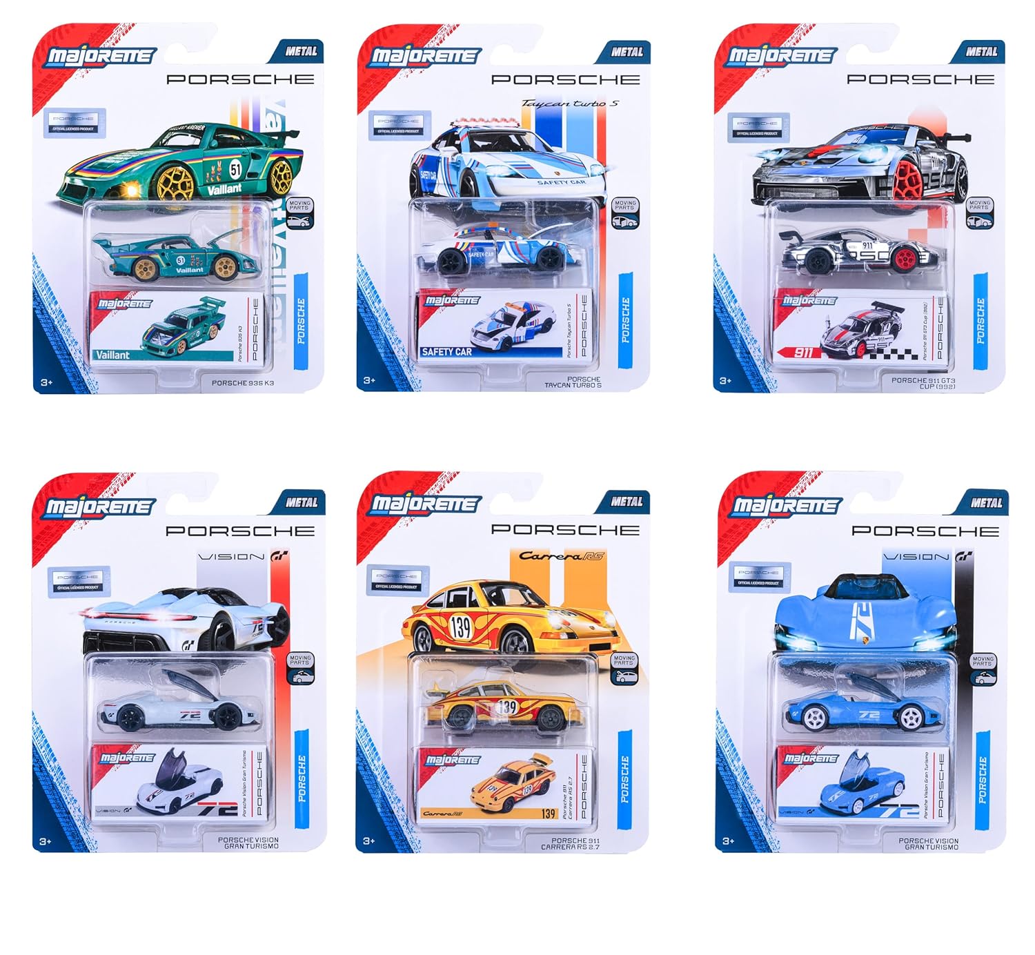 Majorette Auto Porsche Deluxe - Metal Toy Car with Collection Box & Opening Parts for Kids & Collectors Styles & Design May Vary - Only 1 Model Included