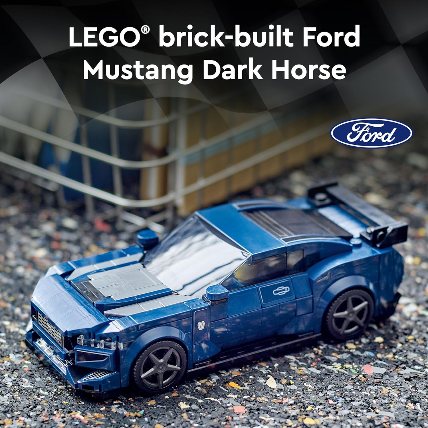 LEGO Speed Champions Ford Mustang Dark Horse Sports Car Set Building Kit for Ages 9+