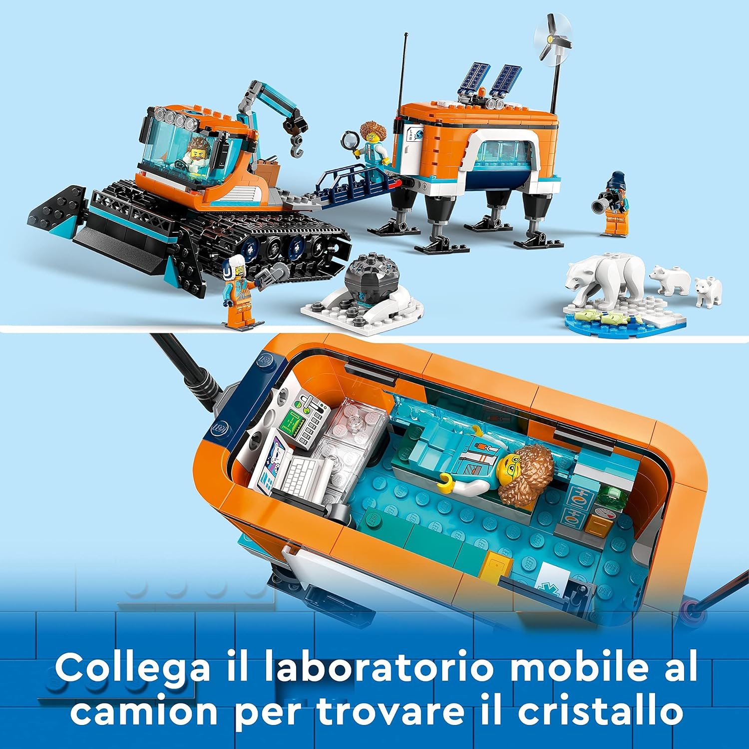LEGO City Arctic Explorer Truck and Mobile Lab Building Kit For Ages 6+