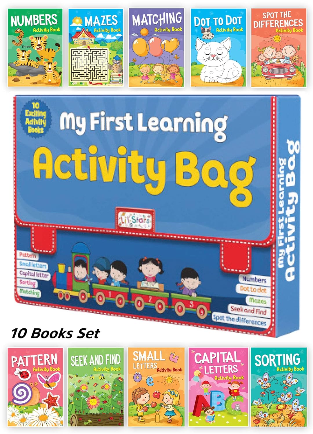 Pegasus My First Learning Activity Bag - Set of 10 Exciting Activity Books