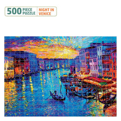 FLO Toys Magic Night In Venice 500 Pieces Jigsaw Puzzle Toys For Kids Ages 10+