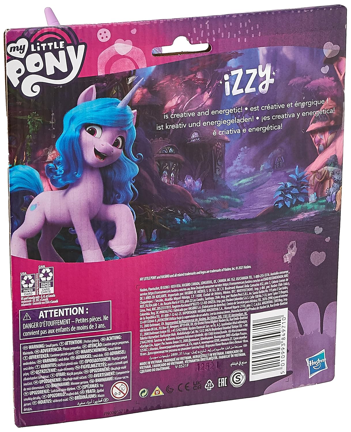 My Little Pony: A New Generation Mega Movie Friends Izzy Moonbow - 8-Inch Purple Pony Figure with Comb, Toy for Kids Ages 3 and Up