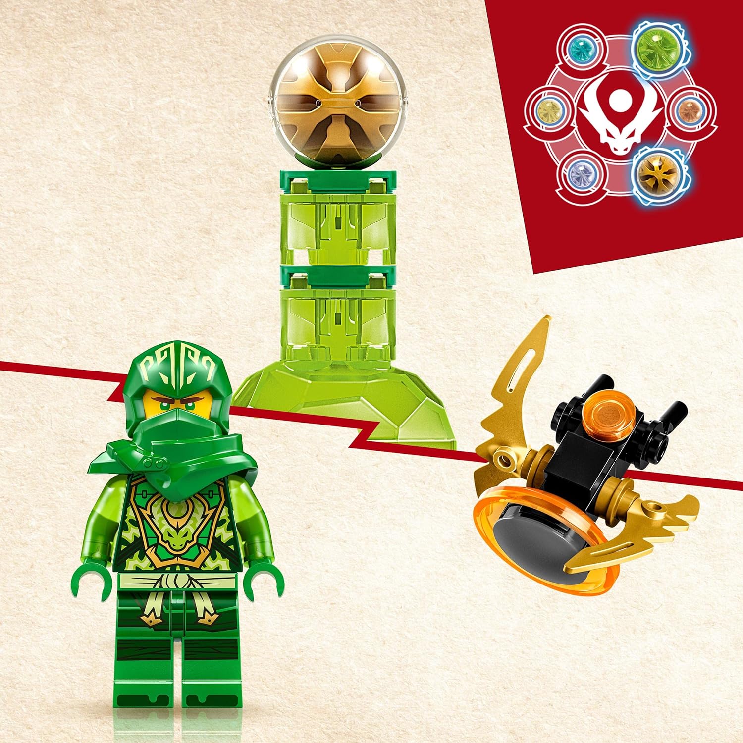 LEGO Ninjago Lloyd’s Dragon Power Spinjitzu Spin Building Kit for Ages 6+