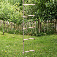 REZNOR 9 Feet Climbing Rope Ladder Ninja Ladder Ninja Warrior Slackline Ladder Rope Swing For Children, 9 Rungs