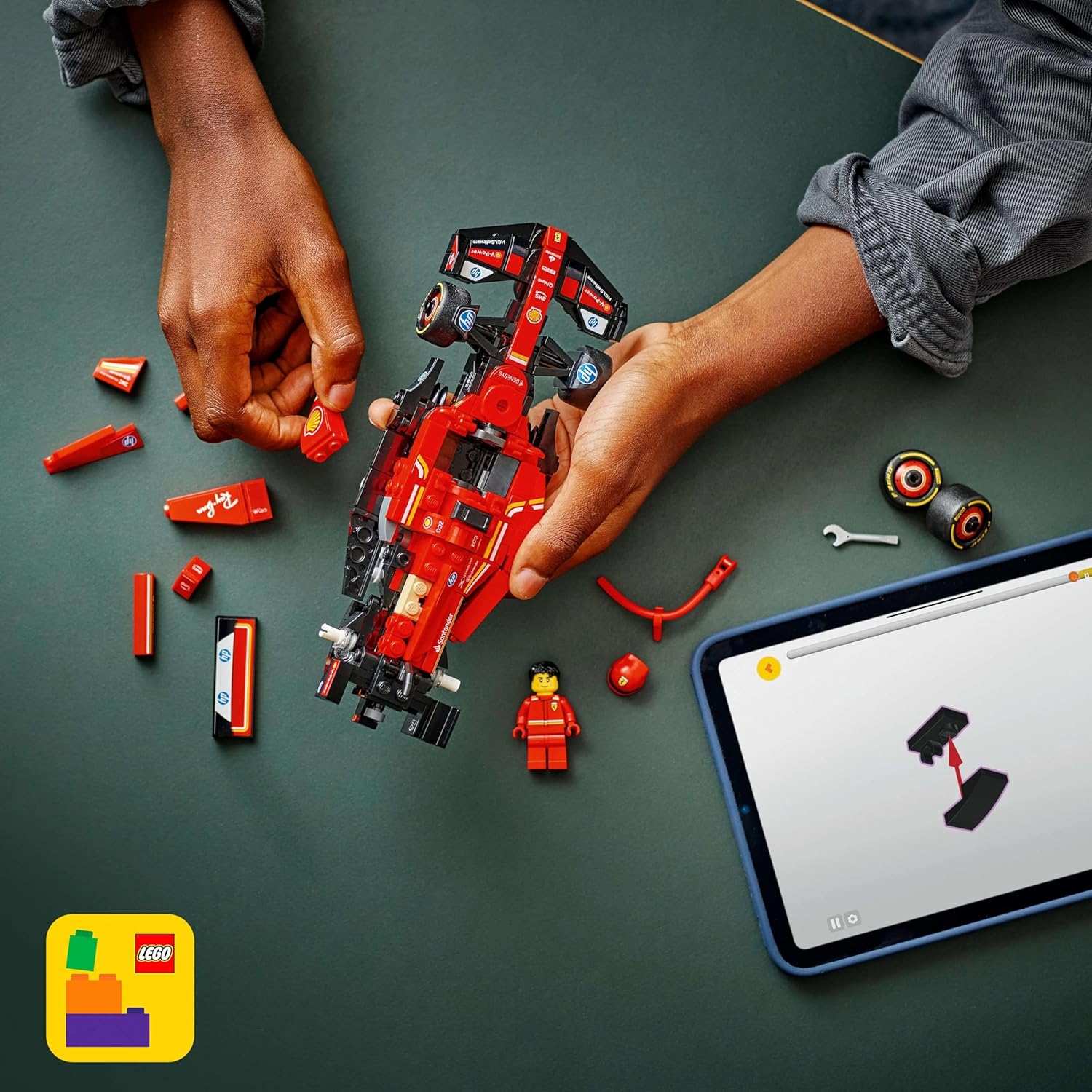 LEGO Speed Champions Ferrari SF-24 F1 Race Car Driver Building Kit For Ages 10+