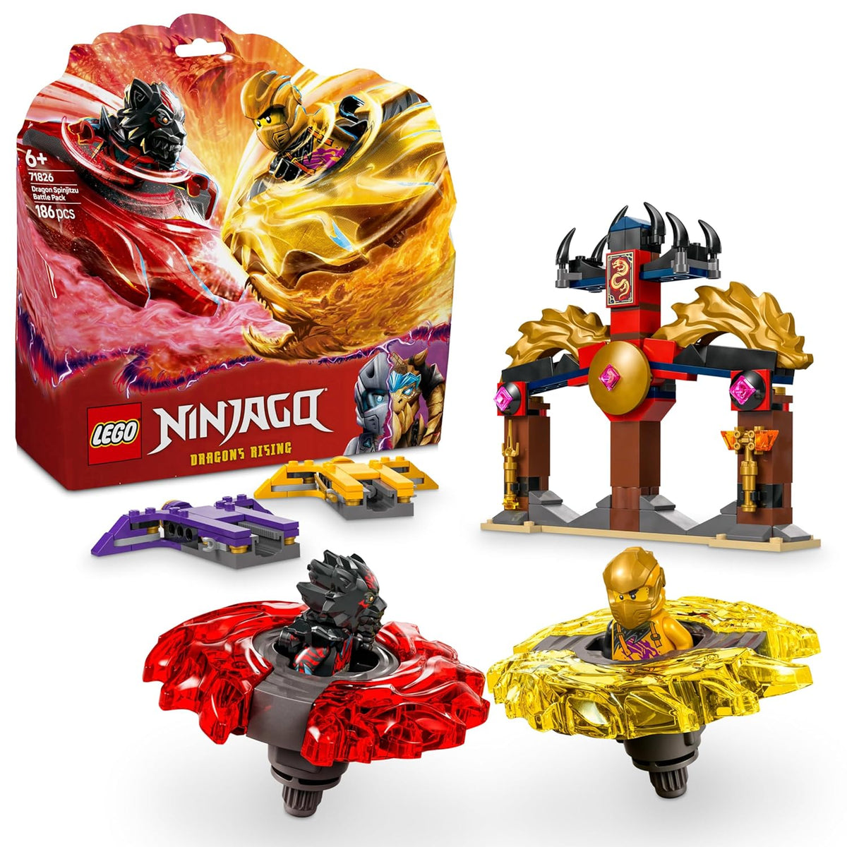 LEGO NINJAGO Dragon Spinjitzu Battle Pack Building Kit For Ages 6+