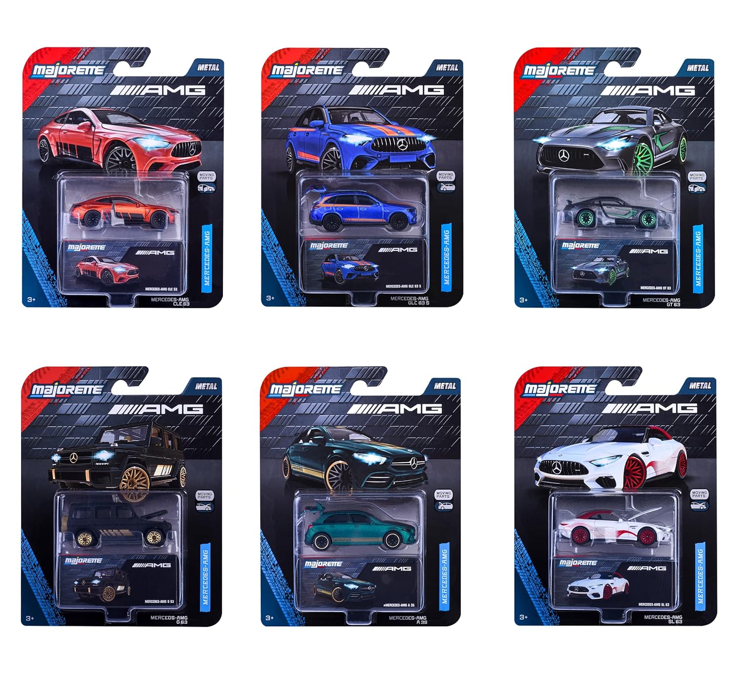 Majorette Auto Mercedes-AMG Deluxe - Metal Toy Car with Collection Box & Opening Parts for Kids & Collectors Styles & Design May Vary - Only 1 Model Included