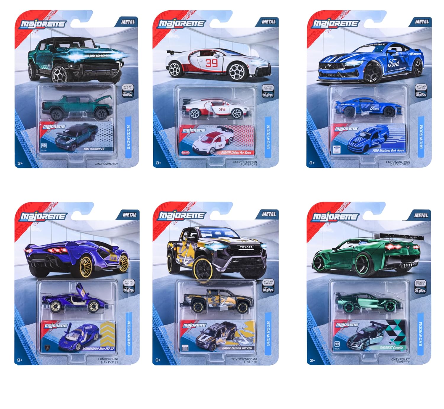 Majorette Auto Showroom Deluxe - Metal Toy Car with Collection Box & Opening Parts for Kids & Collectors Styles & Design May Vary - Only 1 Model Included