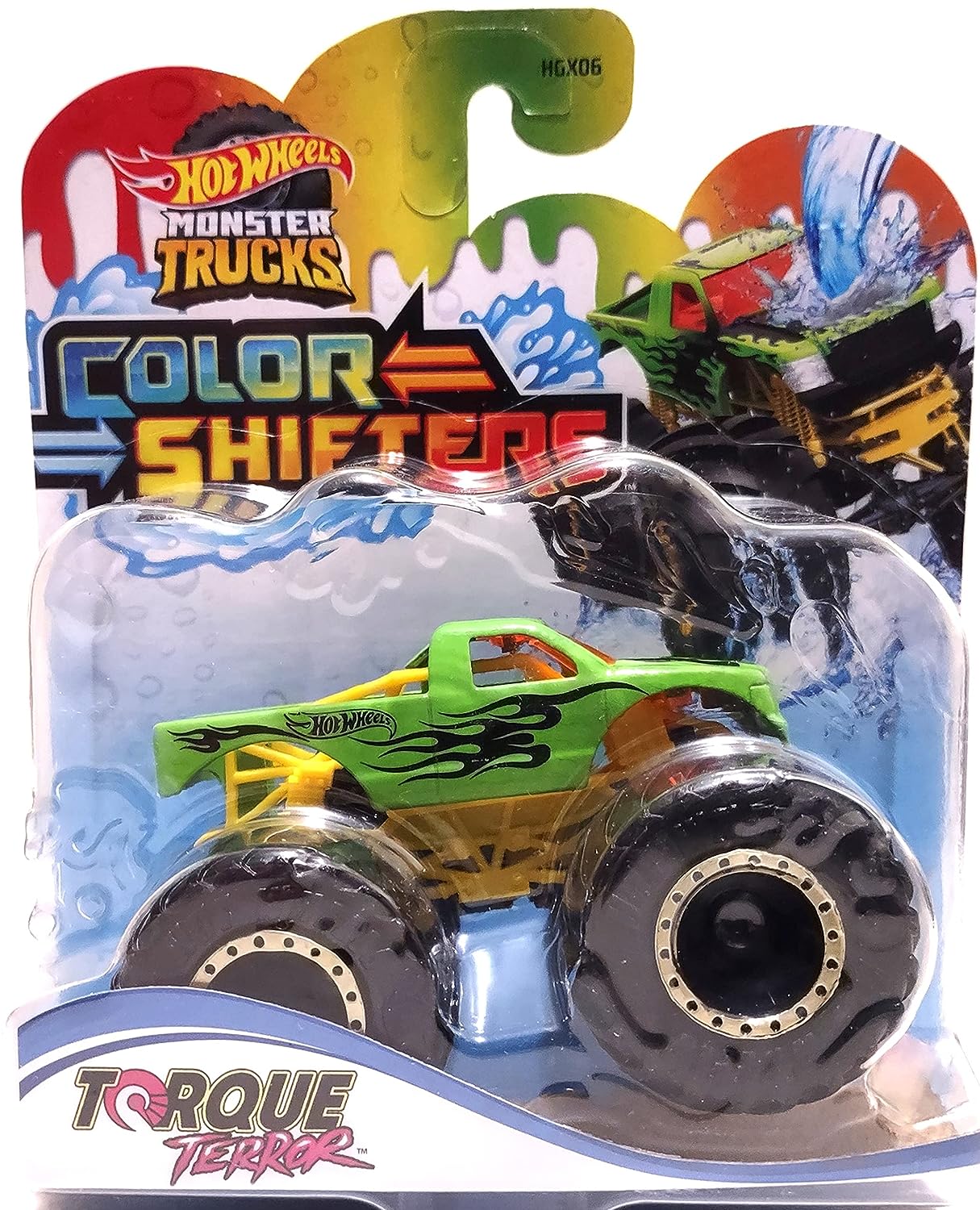 Hot Wheels Color Shifters 1:64 Scale Torque Terror Monster Truck For Ages 3+ (HMH34)