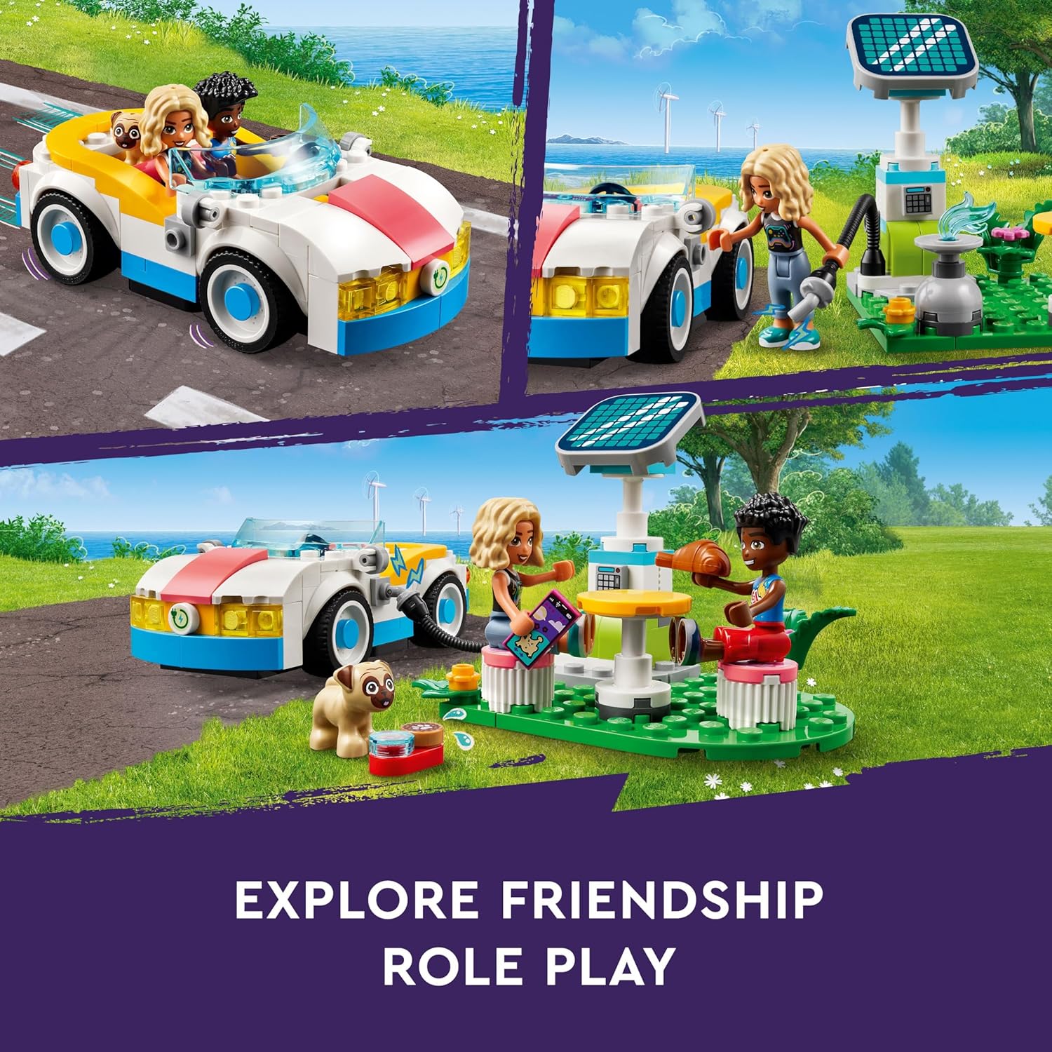 LEGO Friends Electric Car and Charger Building Kit For Ages 6+
