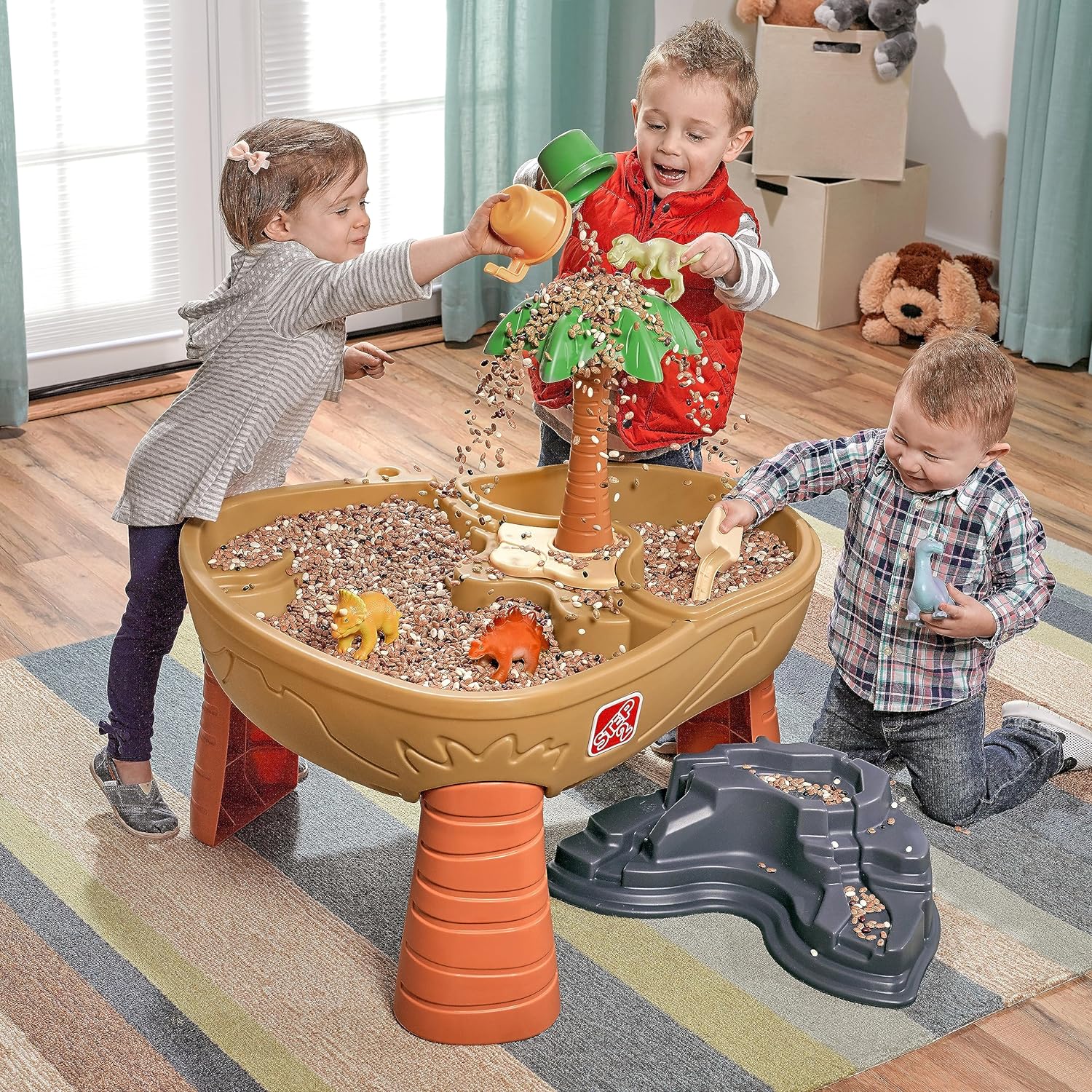 Step2 Dino Dig Sand & Water Table | Kids Water Play Table with Toy Accessory Set