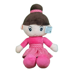 Play Hour Bella Rag Doll Plush Soft Toy Wearing Pink Polka Dot Frock for Ages 3 Years and Up, 65cm